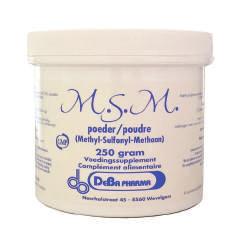 M.S.M. (poeder of capsules) algemene gezondheid M.S.M is een vorm van organisch zwavel. Voor sportmensen is M.S.M. belangrijk tegen spierstijfheid en krampen, alsook ter ondersteuning voor het behoud van soepele spieren en gewrichten en versnelt tevens het herstel na een sportblessure.