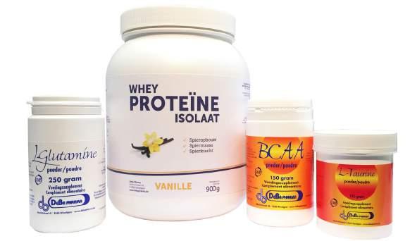 Whey proteïne isolaat kan perfect gecombineerd worden met onderstaande producten.
