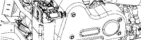 Onderhoud - 2000u Dieselmotor - olie en filter vervangen De olieaftapplug () is het beste toegankelijk vanaf de rechter onderzijde van het trekkerframe en is via een slang met de motor verbonden.
