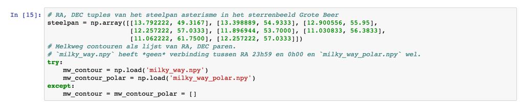 In de cellen 15 tot en met 17 worden de definities van de plotten gegeven.