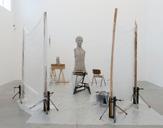 GALLERY 1 GALLERY 2 Room with Unfired Clay Figure 2014 273 x 440 x 620 cm painted bronze,