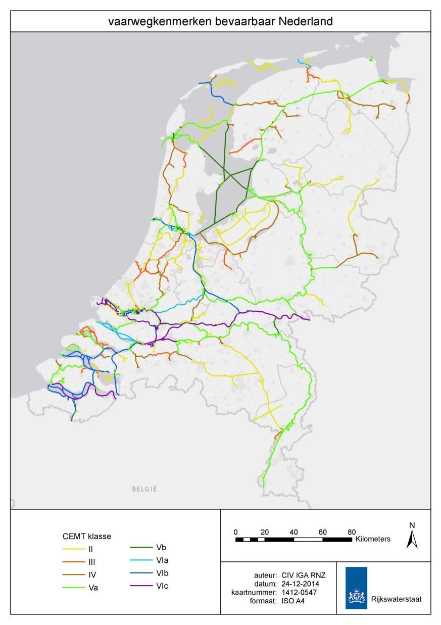 Figuur B 2: Vaarwegennet naar