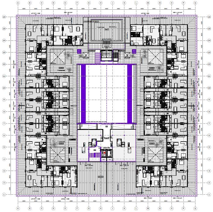 Overzichtstekening plattegrond 3 e