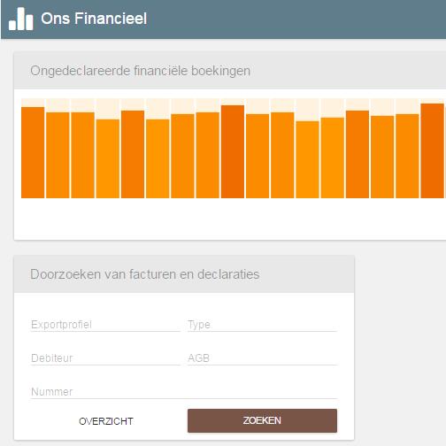 Financieel dashboard: Het factuuroverzicht gebruiken In het Financieel dashboard is een volledig factuuroverzicht aanwezig.