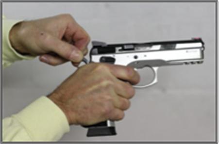 STAGE 7 Ready conditie Laad en ontlaad procedure Page 3 of 4 Semi-auto pistolen, single & double action.