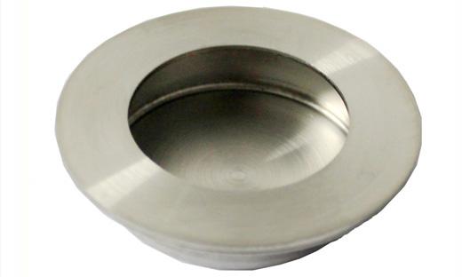 worden waar nodig met schroeven geleverd SDK4072 Inlaatgreep 40mm rond Inox-look Inbouwmaat (bxhxb) Ø 35 x