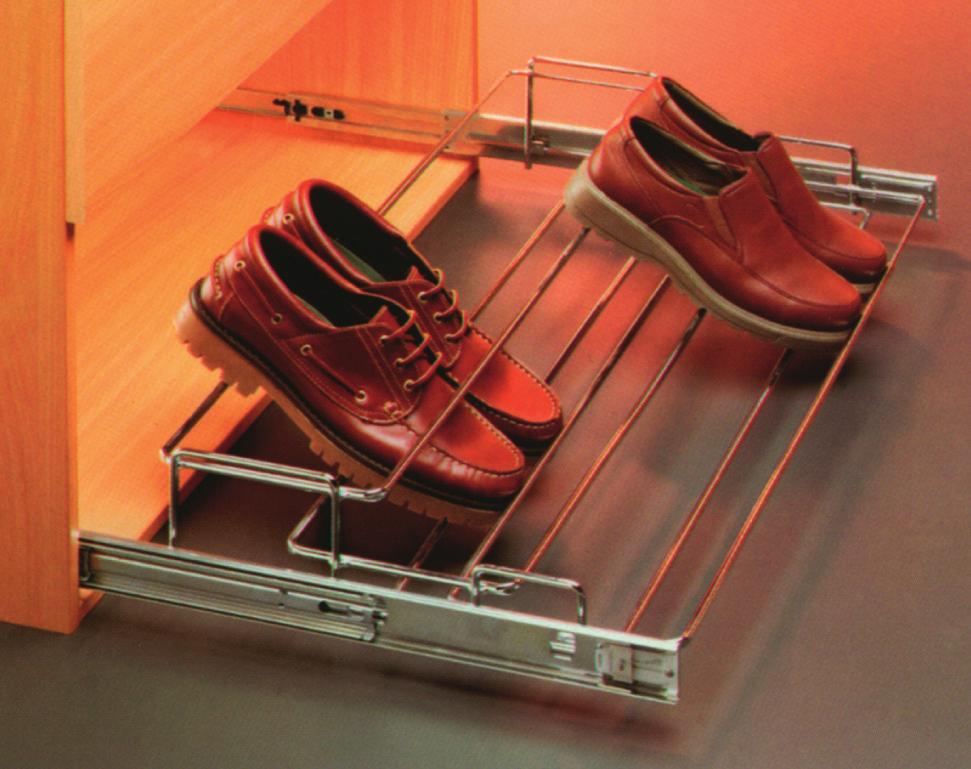 Kastaccessoires Schoenen Schoenenrekken Uittrekbaar schoenenrek - Horizontaal verstelbaar -