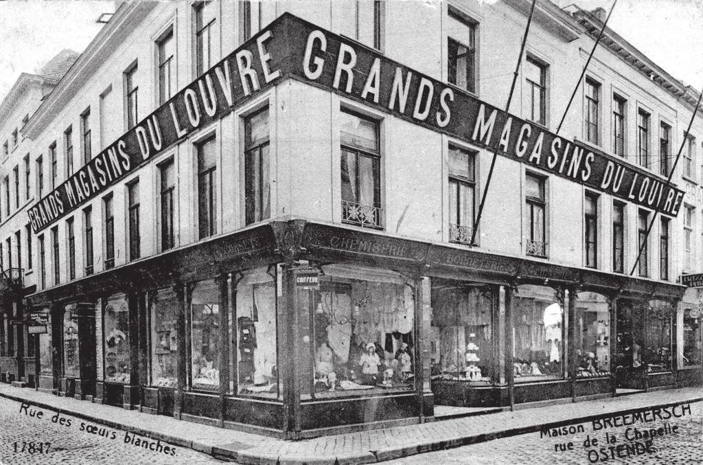 Nieuws uit Oostende Duitse winkel geopend - - aan de kruidenierswaren in het uitstalraam: conserven, chocolade, marmelade, alsook Duitse