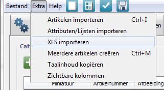 2.4.2 Imprteren van het Excel-bestand Selecteer de ptie XLS imprteren uit het menu Extra Klik p en selecteer het Excel-bestand dat je wilt imprteren Afbeelding 5: XLS imprteren Sectie Standaard