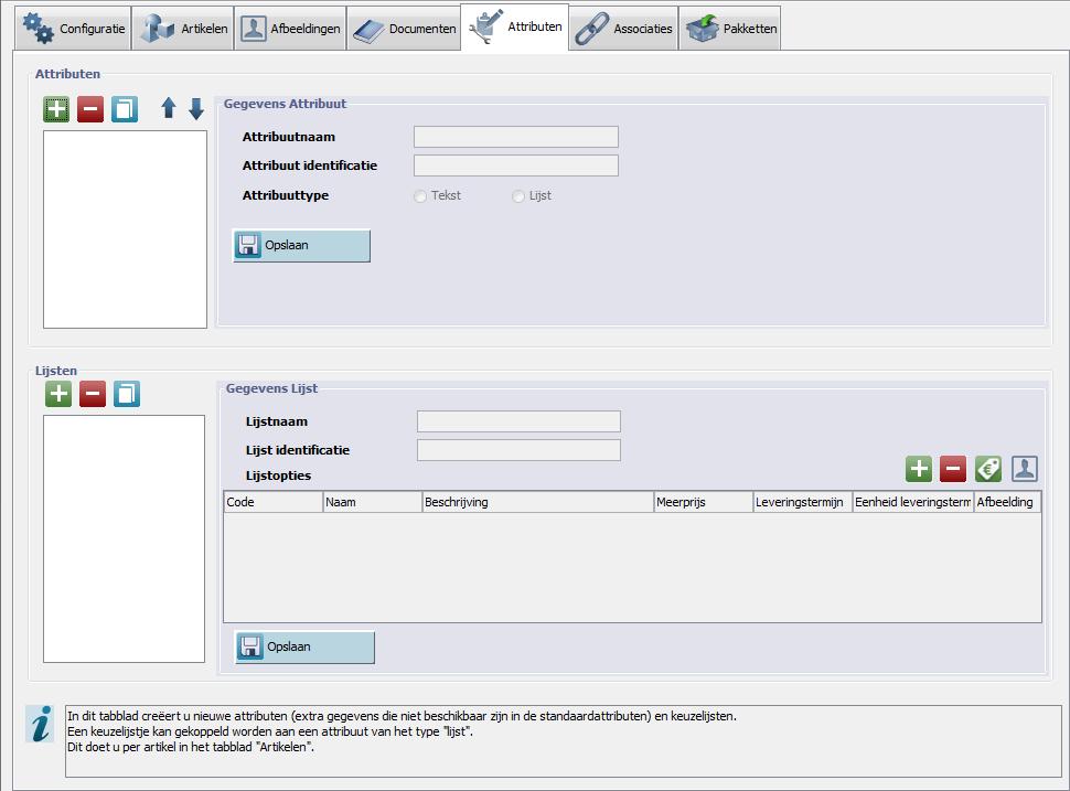 2.5.2 Attributen en keuzelijsten Als je bijkmende attributen niet hebt geïmprteerd vanuit het Excel-bestand, kan je ze ng manueel aanmaken.