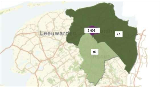 Het werkgebied van Stichting Nijestee Woningen ultimo 2017 Gemeente Groningen 13.