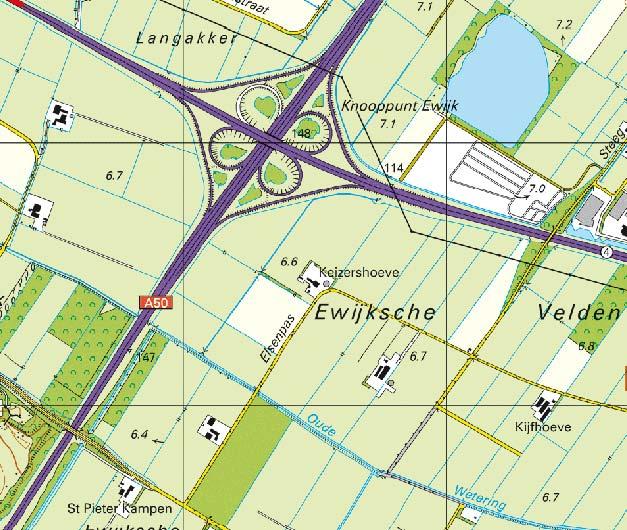 LIGGING knooppunt Ewijk bosjes gronddepot Het plangebied is gesitueerd aan de Elsenpas, in de Ewijkse velden, nabij