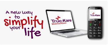 In de True-Kare WebSelfCare internetomgeving kunnen bijvoorbeeld medicatie inname, telefoon nummers, gezondheids gegevens, agenda items, instellingen voor meldingen en ook de telefoonmenu s op