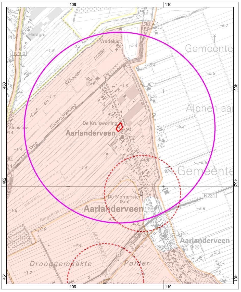 Archeologische onderzoek Noordeinde Aarlanderveen, Gemeente Alphen a/d Rijn ArcheoPro Rapport, 9100, Pagina 15 De cultuurhistorische waardekaart van de provincie Zuid-Holland toont dat het plangebied