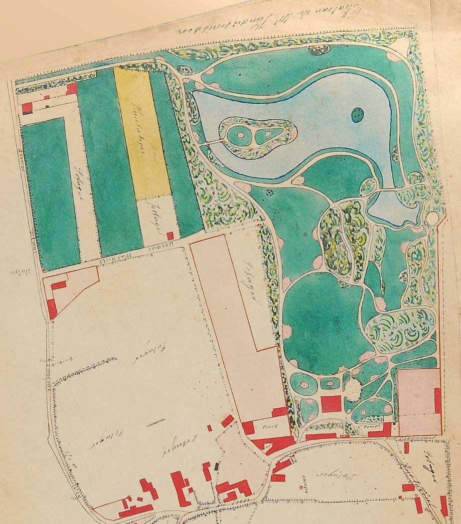 Detail uit Plan de la commune de Schaerbeek 1870, Nationaal Geografisch Instituut.