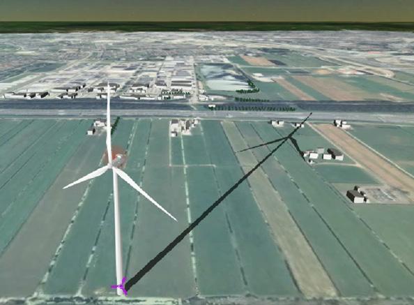 Slagschaduw: de bewegende schaduw van draaiende wieken e werkbijeenkomst Energielandschap Rijnenburg en Reijerscop Wat beïnvloedt slagschaduw?