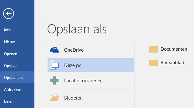 6. Vanaf nu is je OneDrive ook beschikbaar in Windows Verkenner: WERKEN MET BESTANDEN BESTANDEN OPSLAAN Je kunt je
