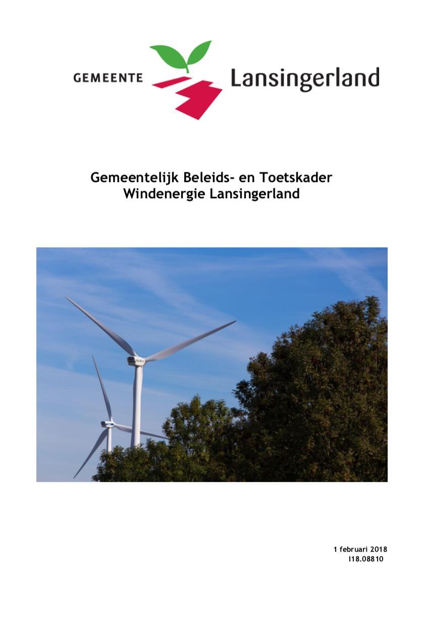 Wind in getallen: 6.000 MW op land in 2020 735 MW in Zuid-Holland 150 MW stadsregio Rotterdam 12 MW in Lansingerland = 4-6 windmolens, 15.