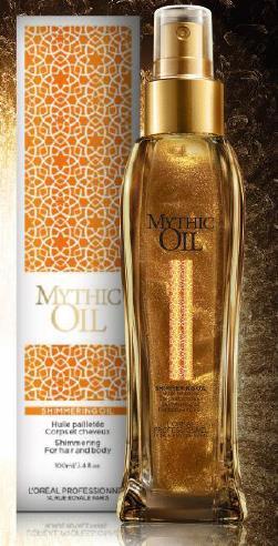 HUILE SCINTILLANTE & CRÈME UNIVERSELLE Mythic Oil SHIMMERING OIL (Glinsterende olie) haar en huid Veelzijdige