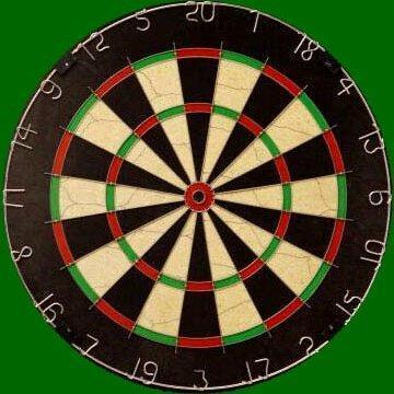 23. Engelse darts Bij de Engelse vogelpik probeert elke speler in zo weinig mogelijk beurten 301 of 501 punten te scoren, dit naargelang het aantal