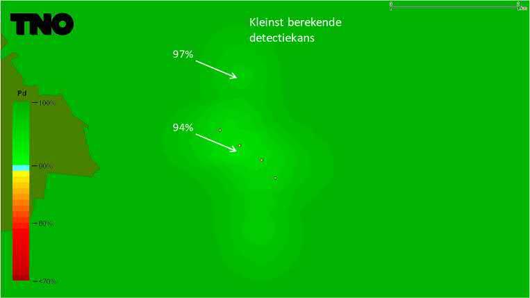 De locatie van de nieuwe windturbines is aangegeven met gele stippen en van de