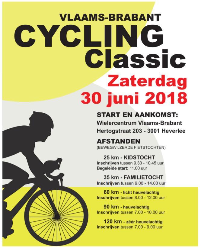 De start- en aankomstplaats is het Wielercentrum Cycling Vlaanderen afdeling Vlaams