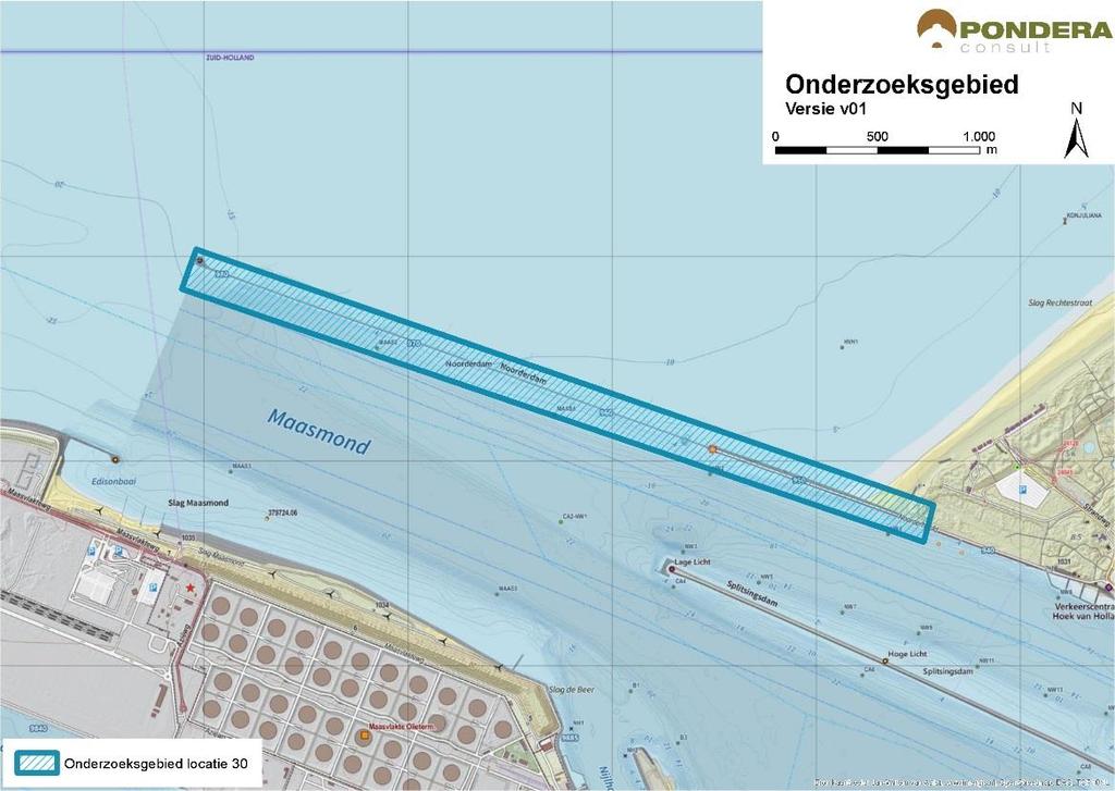 471 BEOORDELING LOCATIE 30 HOEK VAN HOLLAND PIER Beschrijving locatie Hoek van Holland Pier ligt min of meer in het verlengde van locatie 29 en bestaat uit de pier de Noorderdam.