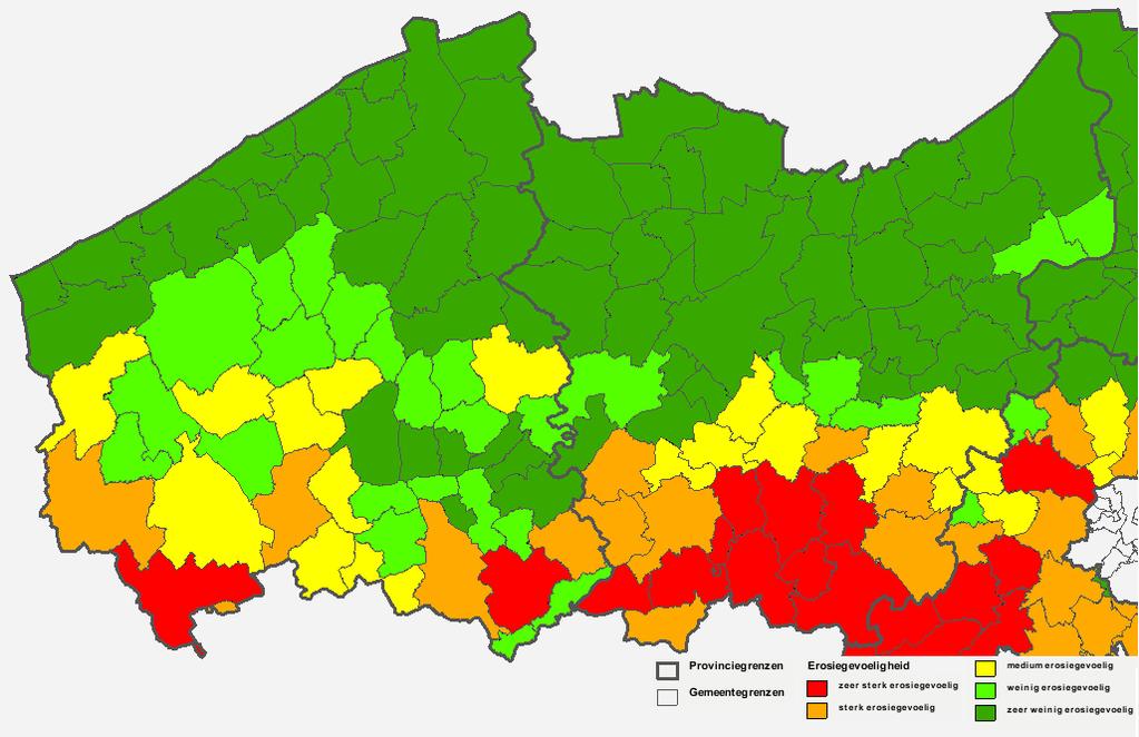 Bodemerosie vormt een groot probleem in de regio van de 13 betrokken steden en gemeenten door de aanwezigheid van leembodems in combinatie met grote reliëfverschillen.