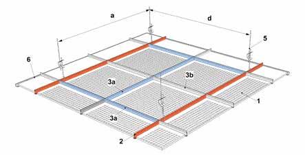 Ophangsystemen a = 1200 mm d = 1200 mm T15 38 15 Materiaalstaat voor 10 m 2 plafond Artikel H.o.h. - afstand in mm Modulemaat 600 x 600 1 Plafond inlegtegels (E15) - 28 stuks 2