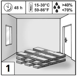 Een belangrijke voorwaarde voor de inbouw en een langdurig behoud van de waarde van de laminaatvloer is een binnenhuisklimaat met ca. 20 C en een relatieve luchtvochtigheid van 50 70%.