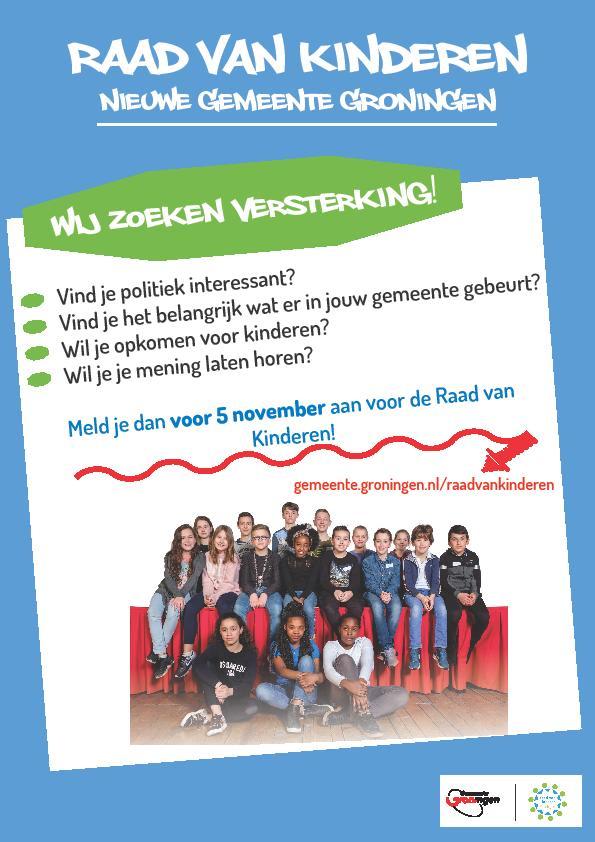 Raad van de kinderen gemeente Groningen Goede doelen actie Aan de ouder(s)/verzorger(s) van alle kinderen van de Brinkschool Haren, 10 oktober 2018 Beste ouder(s)/verzorger(s), Vorig jaar hebben wij