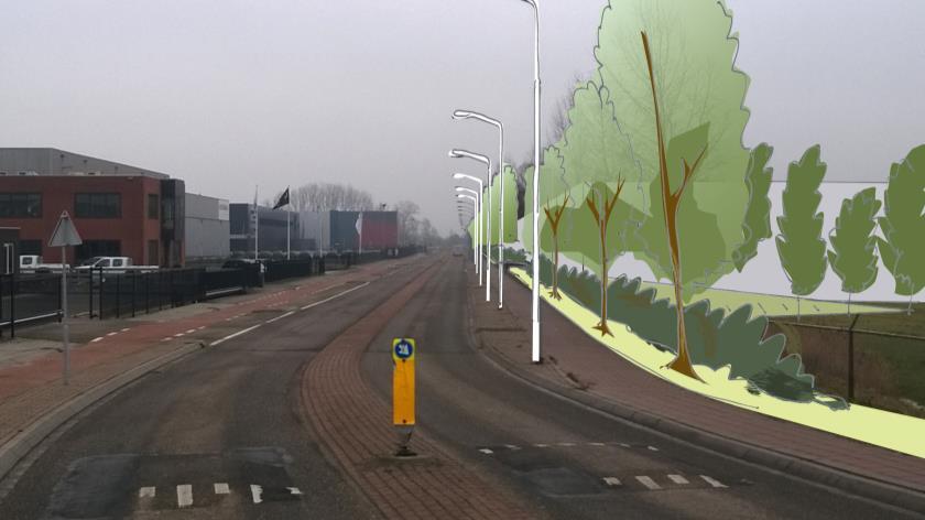 Waalbandijk; groene kade