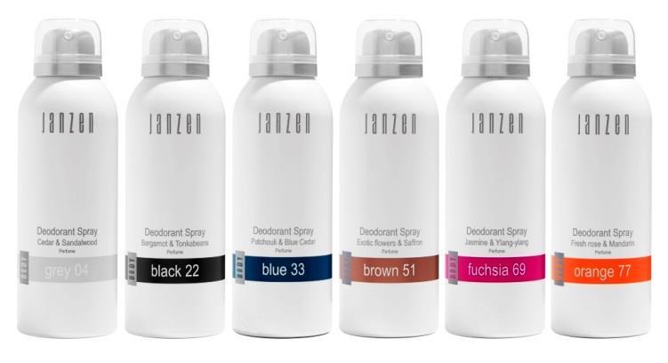 JANZEN deodorant Met trots presenteren wij u onze nieuwe lijn met 6 deodorant sprays.