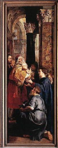 MARIA IN DE BIJBEL Lucas 2, 22-40 (Opdracht in de tempel): 2,34-35: Daarop sprak Simeon over hen een zegen uit en hij zei tot Maria, zijn moeder: 'Zie, dit kind is bestemd tot val of opstanding van