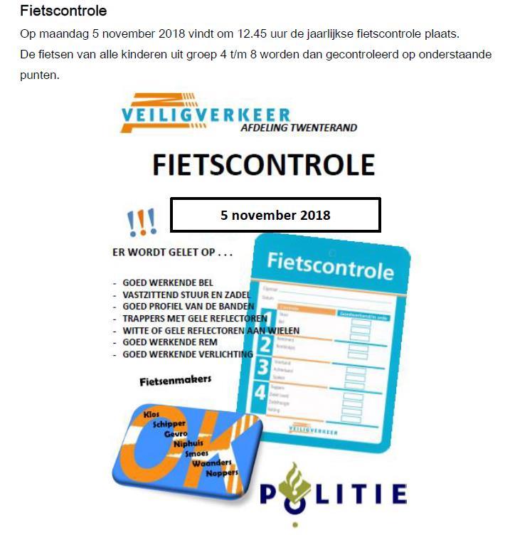 Voor de betaling van de vrijwillige ouderbijdrage heeft u inmiddels een brief ontvangen.