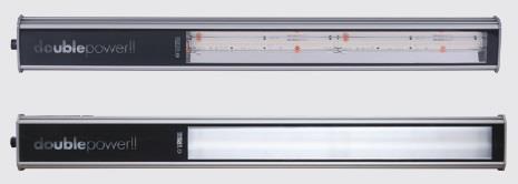 Specificaties 2-module armaturen: Wattage (high efficiency type): 35W 910x100x60mm LxBxH gewicht 3,7 kg Wattage (high output type): 51W 1050x100x60mm LxBxH gewicht 4,2 kg 4.500 lm 5.