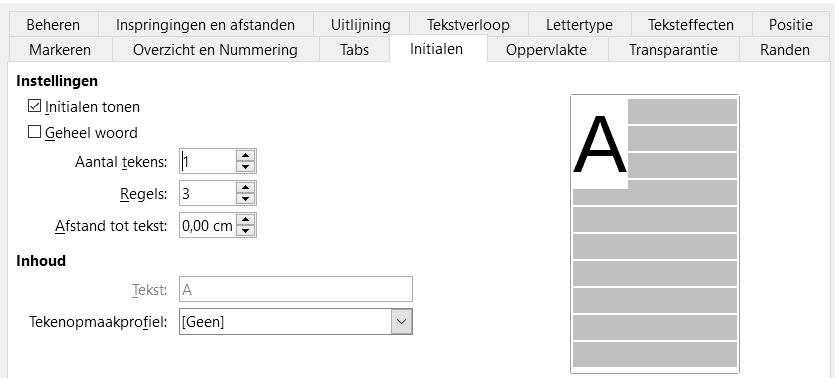 Dit tabblad kunt u gebruiken om een alinea-opmaakprofiel met een lijstopmaakprofiel te verbinden. Bekijk Hoofdstuk 12, Werken met lijsten, voor aanvullende informatie alsook een voorbeeld.