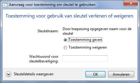 Opmerking: Als u al voor een andere applicatie het RDW-certificaat heeft bevestigd, kunt u de volgende stappen overslaan en komt