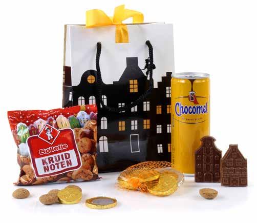 Sinterklaaspakket strooigoed Art.: 13354 3,96 Een origineel pakket voor Sinterklaas. Dit tasje van Sint is gevuld met lekkere producten van chocolade voor het heerlijke avondje.