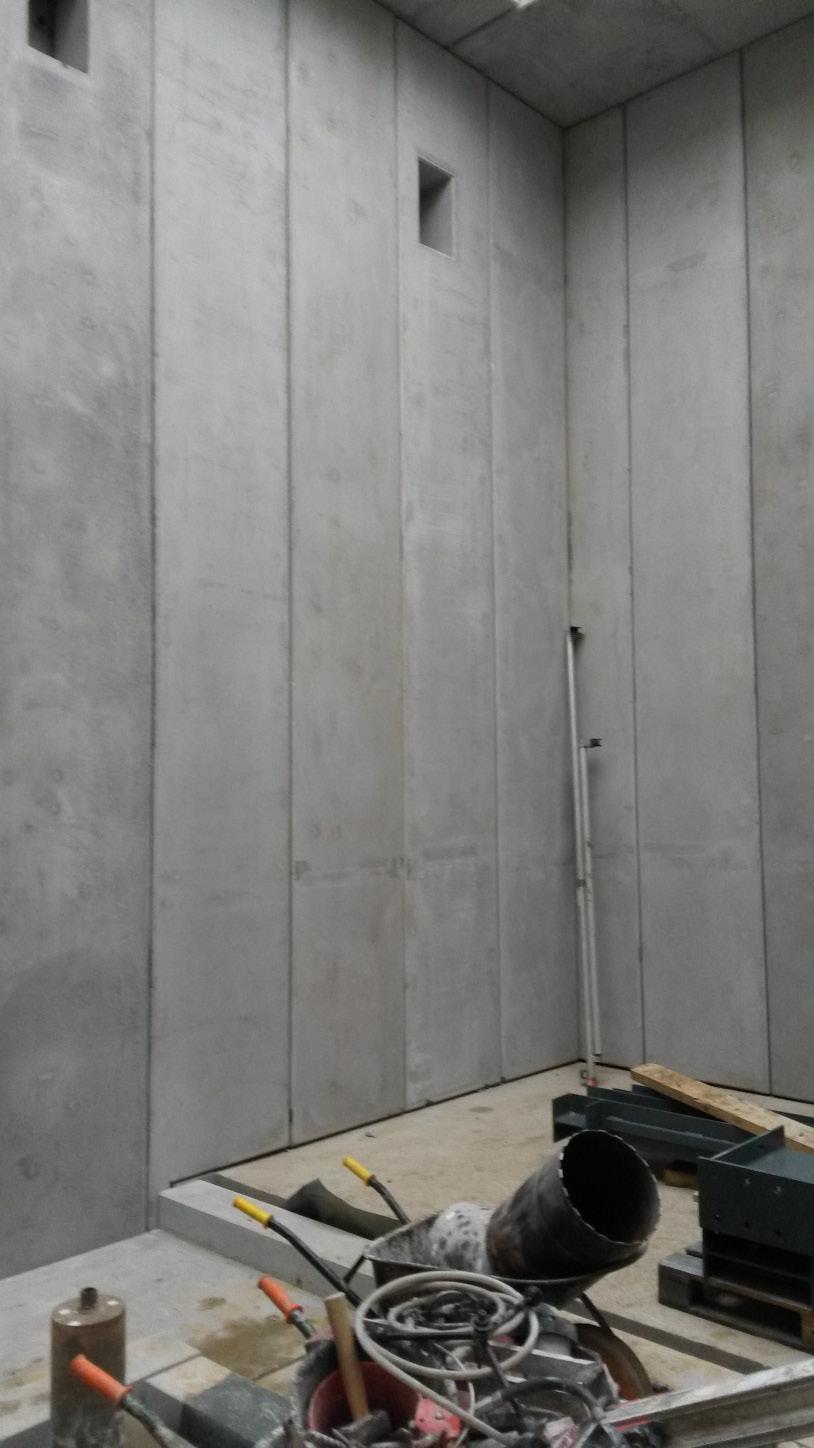 Massieve bouwwerken (Geprefabriceerde wandelementen in beton met lage activering) Ontwikkeling beton en wapening: IBA CSTC PREFER (Prefab beton) Film van het WTCB (duurtijd 4 min.