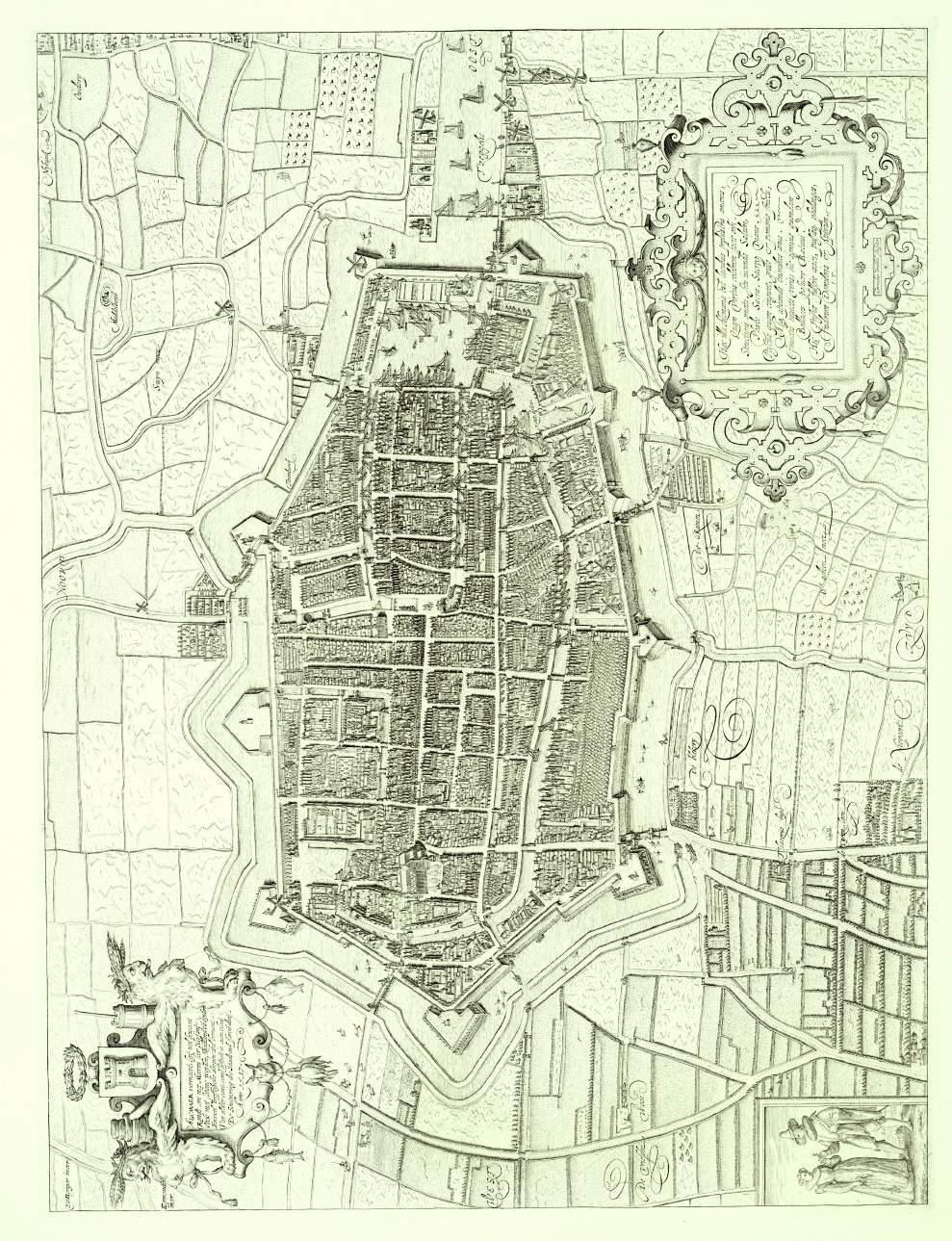 De stadskaart van Cornelis Drebbel uit 1597 [Collectie Regionaal Archief