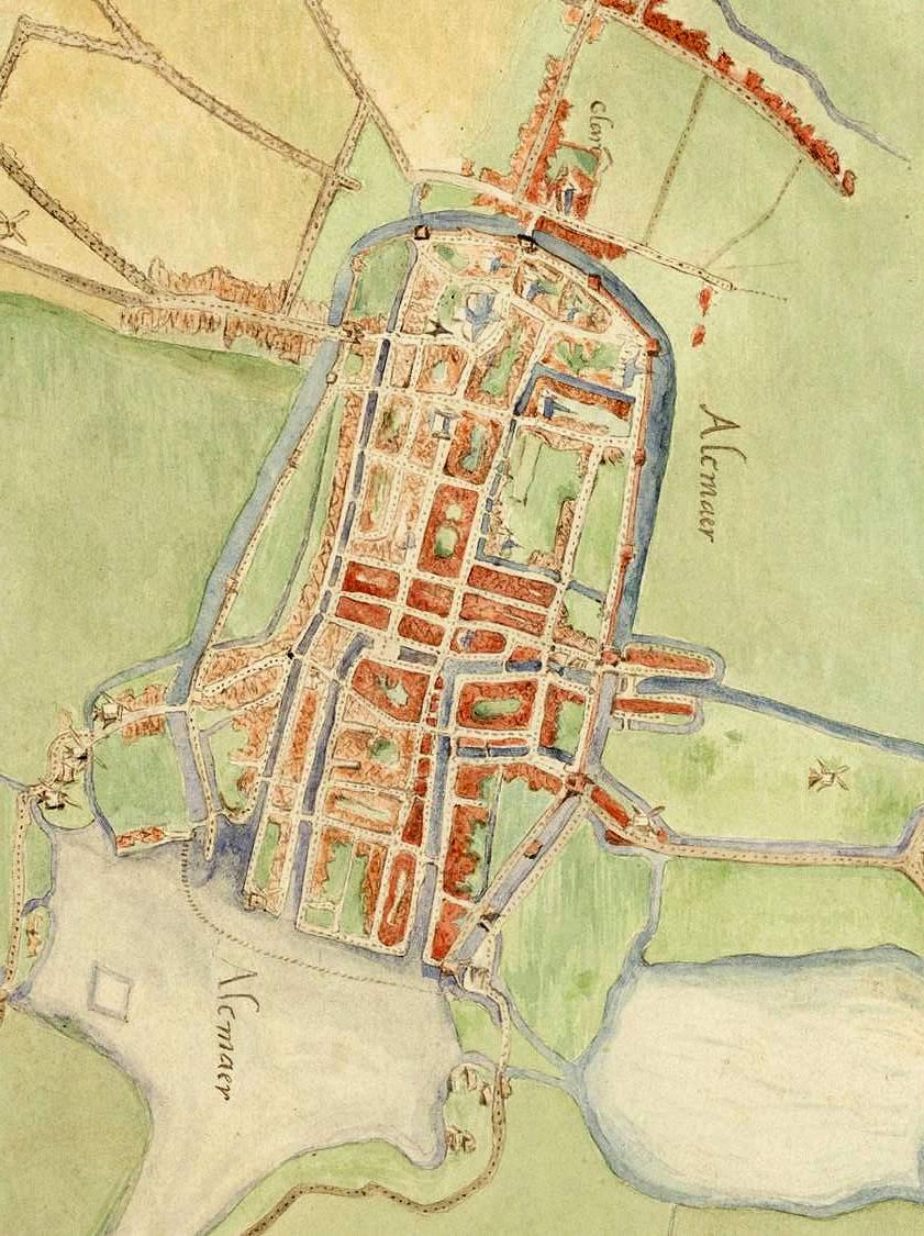Kaart van Van Deventer, 1560 36 Alkmaar op de kaart