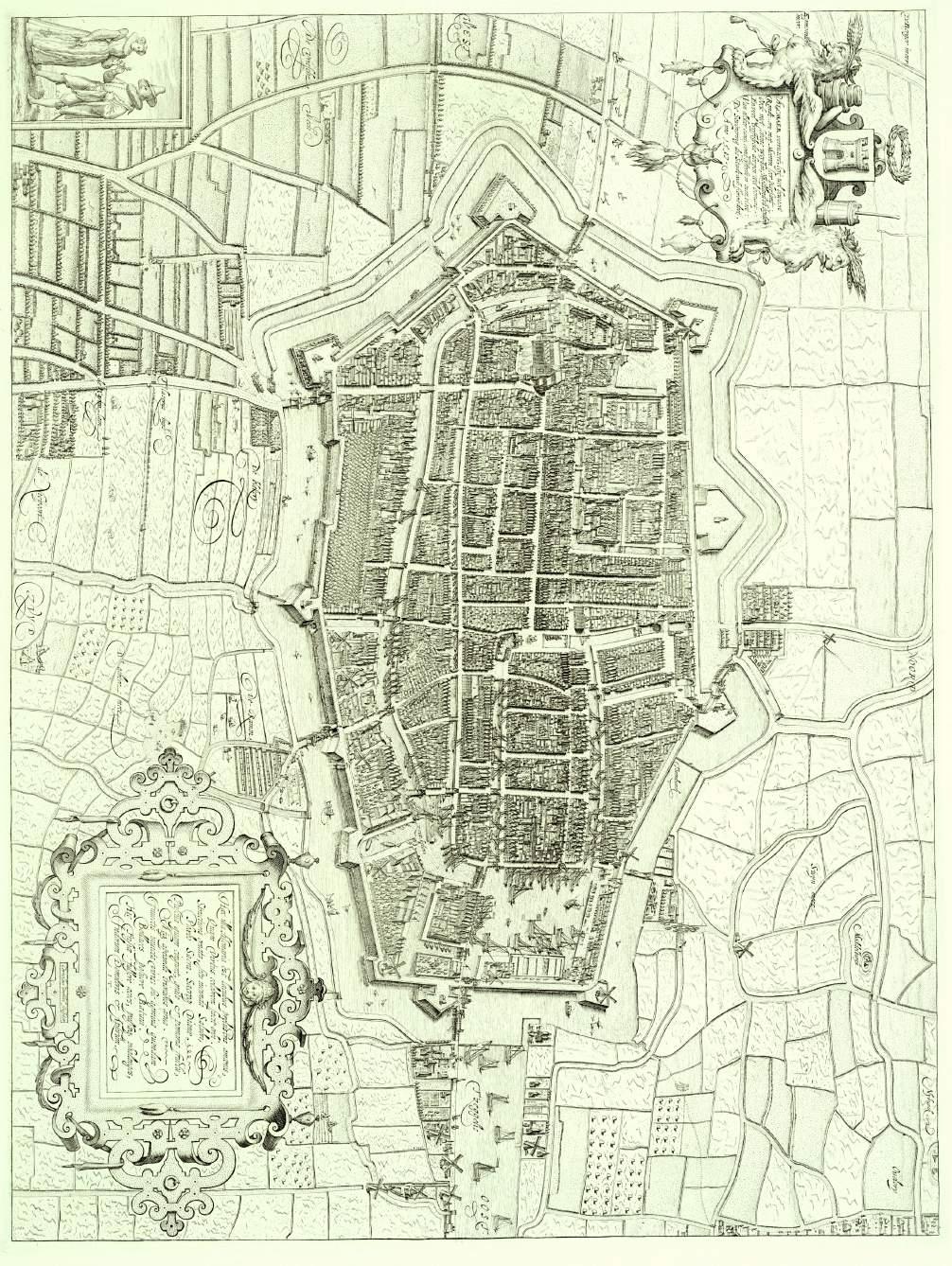 De kaart van Cornelis Drebbel, 1597 40 Alkmaar op de