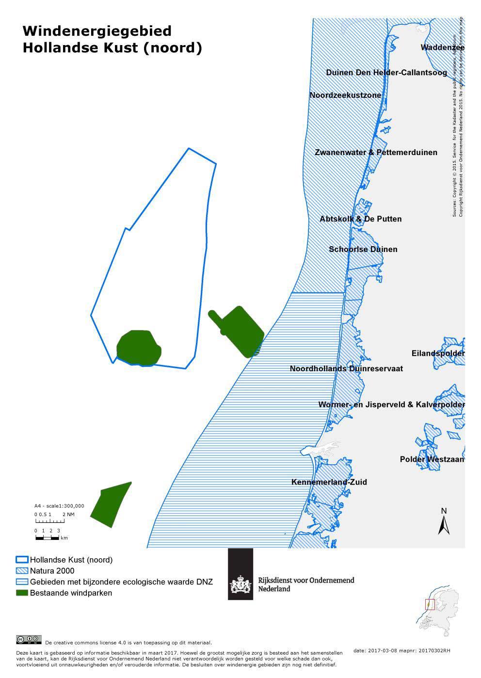 28 Figuur 3.6 Ligging Natura 2000-gebieden ten opzichte van windenergiegebied Hollandse Kust (noord).