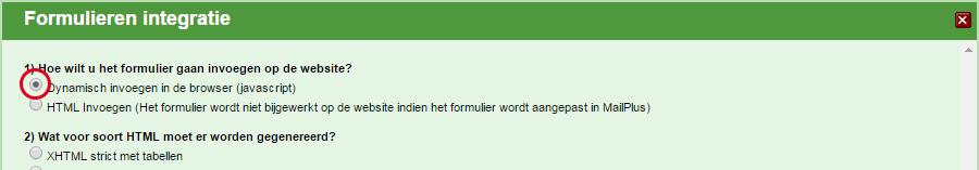 5 Formulier publiceren MailPlus module: Form Manager Alle vorige stappen succesvol doorlopen? Dan is het alleen nog zaak om het nieuwe aanmeldformulier te publiceren op de website van uw klant.