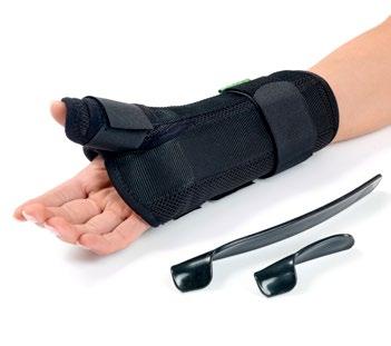 Twee dorsale plastieken baleinen voor een betere stabilisatie van de pols. Gemakkelijk aan te leggen door het koker concept. Zowel linkse als rechtse versie. Verstuikingen v.d. pols Tendinitis of tenovaginitis Rhizartrose Secundaire behandeling na fracturen Nylon, Polyester, Katoen, Spandex, Plastiek en Aluminium Polsomtrek Maat Code Nr.