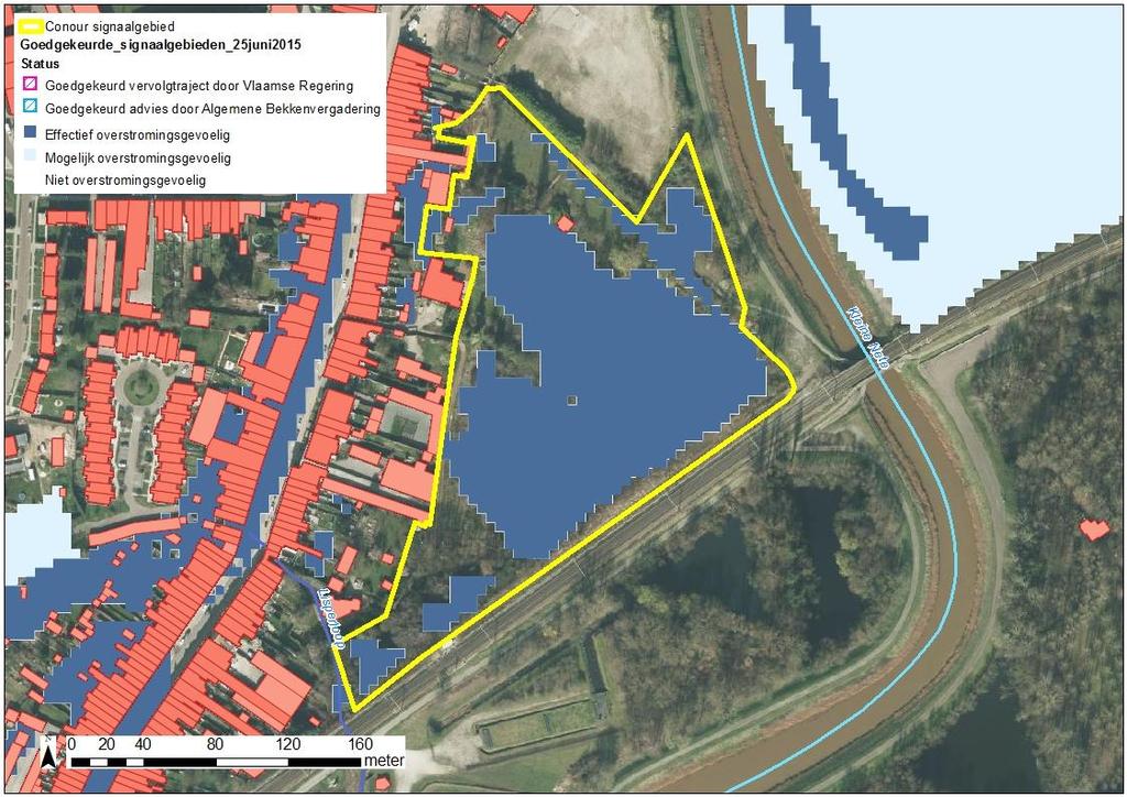 3.2 Bespreking watersysteem Het signaalgebied kent een middelgrote tot grote kans op overstromingen volgens overstromingsgevaarkaart.