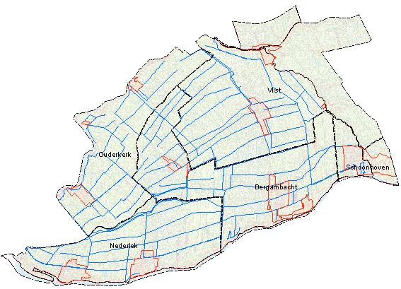 Waterplan K5-gemeenten in de Krimpenerwaard Figuur 1. Overzicht plangebied waterplan k5, gericht op de stedelijke kernen binnen de rode contouren 1.