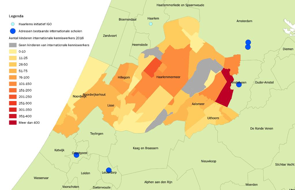 Prognose o.b.v. landelijk belangstellingspercentage voor internationaal onderwijs (IGO) c. Prognose o.b.v. vergelijking met andere regio s waar al internationaal onderwijs wordt aangeboden d.