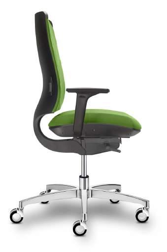 220 LEAF De Leaf stoel, de laatste ontwikkelingen en materialen in één bureaustoel en voor 98% recyclebaar (C2C). Bladvorm Mesh De Leaf heeft een facet-gevormde zitting van 75mm dik.